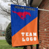 Mustangs vs Custom Team House Divided Flag, NCAA Custom Flag