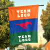 Mustangs vs Custom Team House Divided Flag, Personalized Spirit Flag