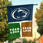 Nittany Lions vs Custom Team House Divided Flag, Custom Game Day Flag