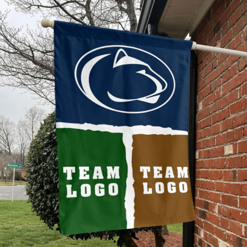 Nittany Lions vs Custom Team House Divided Flag, Custom Game Day Flag Nittany Lions vs Custom Team House Divided Flag, Custom Game Day Flag