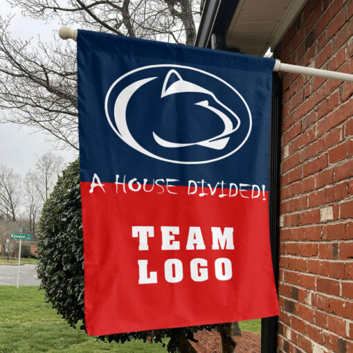 Nittany Lions vs Custom Team House Divided Flag, Custom House Flag Nittany Lions vs Custom Team House Divided Flag, Custom House Flag