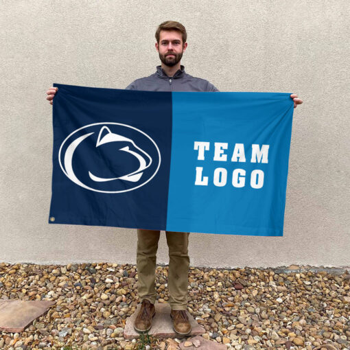 Nittany Lions vs Custom Team House Divided Flag, Custom NCAA Flag Nittany Lions vs Custom Team House Divided Flag, Custom NCAA Flag