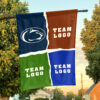 Nittany Lions vs Custom Team House Divided Flag, Custom NCAA Split Team Flag