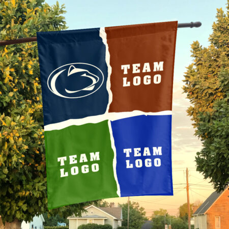 Nittany Lions vs Custom Team House Divided Flag, Custom NCAA Split Team Flag