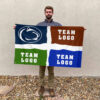 Nittany Lions vs Custom Team House Divided Flag, Custom NCAA Split Team Flag 2 Nittany Lions vs Custom Team House Divided Flag, Custom NCAA Split Team Flag