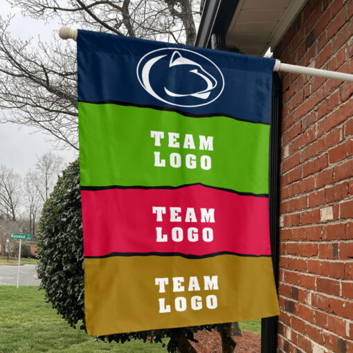 Nittany Lions vs Custom Team House Divided Flag, Custom Rival Flag Nittany Lions vs Custom Team House Divided Flag, Custom Rival Flag