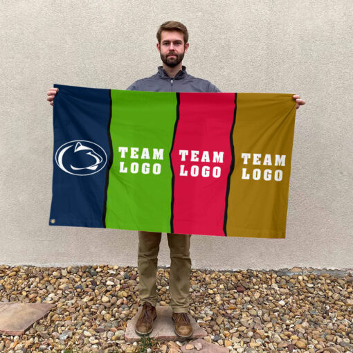 Nittany Lions vs Custom Team House Divided Flag, Custom Rival Flag Nittany Lions vs Custom Team House Divided Flag, Custom Rival Flag