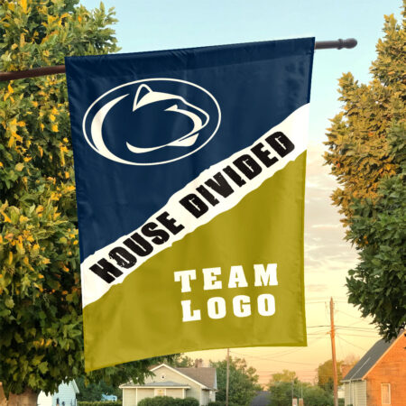 Nittany Lions vs Custom Team House Divided Flag, Custom Rivalry Flag