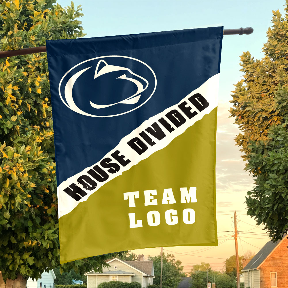 Nittany Lions vs Custom Team House Divided Flag, Custom Rivalry Flag Nittany Lions vs Custom Team House Divided Flag, Custom Rivalry Flag