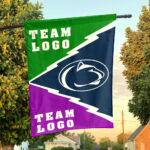 Nittany Lions vs Custom Team House Divided Flag, Custom Spirit Flag