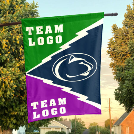 Nittany Lions vs Custom Team House Divided Flag, Custom Spirit Flag