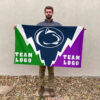 Nittany Lions vs Custom Team House Divided Flag, Custom Spirit Flag 2 Nittany Lions vs Custom Team House Divided Flag, Custom Spirit Flag