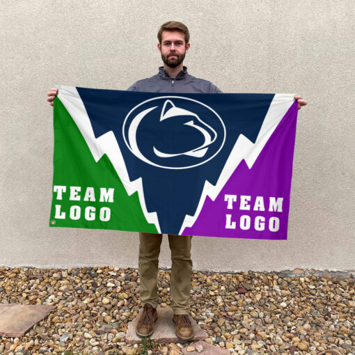 Nittany Lions vs Custom Team House Divided Flag, Custom Spirit Flag Nittany Lions vs Custom Team House Divided Flag, Custom Spirit Flag