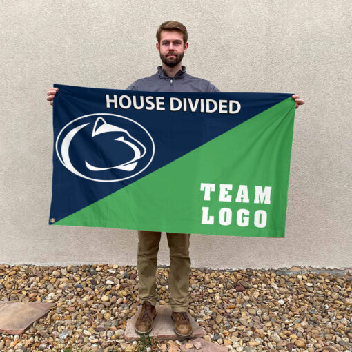 Nittany Lions vs Custom Team House Divided Flag, Custom Team Flag
