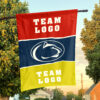 Nittany Lions vs Custom Team House Divided Flag, Custom Two Team Flag