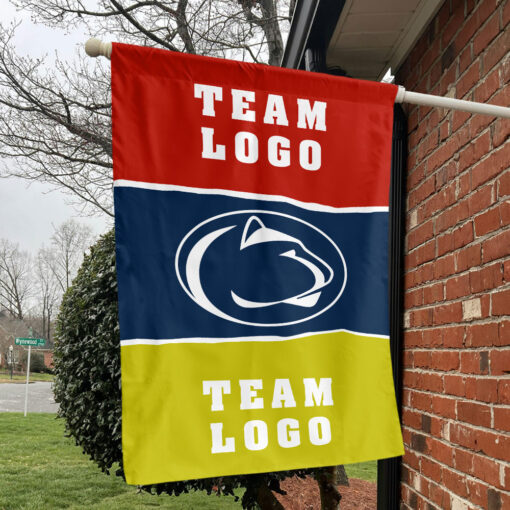 Nittany Lions vs Custom Team House Divided Flag, Custom Two Team Flag Nittany Lions vs Custom Team House Divided Flag, Custom Two Team Flag