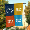 Nittany Lions vs Custom Team House Divided Flag, NCAA College Rivalry Flag