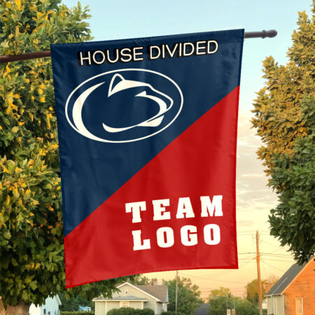 Nittany Lions vs Custom Team House Divided Flag, NCAA Custom Flag