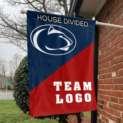 Nittany Lions vs Custom Team House Divided Flag, NCAA Custom Flag Nittany Lions vs Custom Team House Divided Flag, NCAA Custom Flag