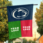 Nittany Lions vs Custom Team House Divided Flag, NCAA Game Day Flag