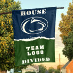 Nittany Lions vs Custom Team House Divided Flag, NCAA House Flag