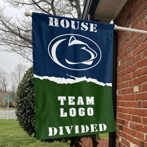 Nittany Lions vs Custom Team House Divided Flag, NCAA House Flag Nittany Lions vs Custom Team House Divided Flag, NCAA House Flag