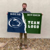 Nittany Lions vs Custom Team House Divided Flag, NCAA House Flag 2 Nittany Lions vs Custom Team House Divided Flag, NCAA House Flag