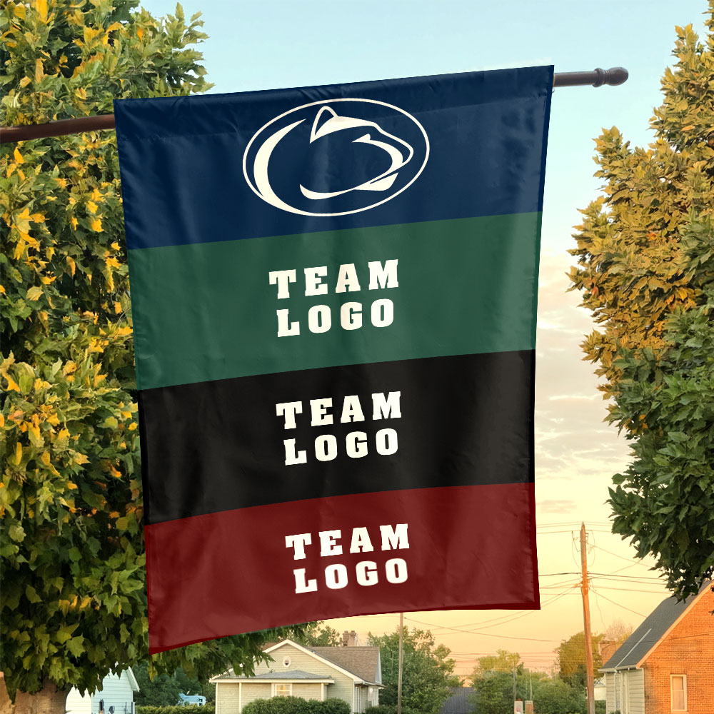 Nittany Lions vs Custom Team House Divided Flag, NCAA Rival Flag Nittany Lions vs Custom Team House Divided Flag, NCAA Rival Flag