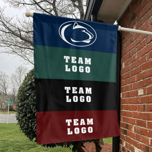 Nittany Lions vs Custom Team House Divided Flag, NCAA Rival Flag Nittany Lions vs Custom Team House Divided Flag, NCAA Rival Flag