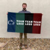 Nittany Lions vs Custom Team House Divided Flag, NCAA Rival Flag 2 Nittany Lions vs Custom Team House Divided Flag, NCAA Rival Flag