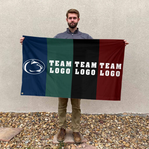 Nittany Lions vs Custom Team House Divided Flag, NCAA Rival Flag Nittany Lions vs Custom Team House Divided Flag, NCAA Rival Flag