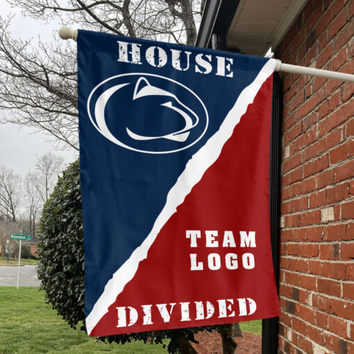 Nittany Lions vs Custom Team House Divided Flag, NCAA Rivalry Flag Nittany Lions vs Custom Team House Divided Flag, NCAA Rivalry Flag