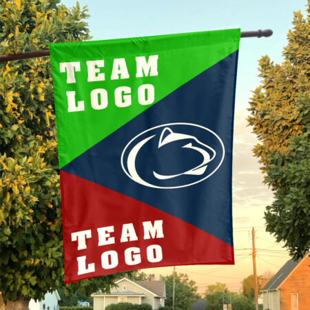 Nittany Lions vs Custom Team House Divided Flag, NCAA Spirit Flag