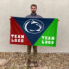 Nittany Lions vs Custom Team House Divided Flag, NCAA Spirit Flag 2 Nittany Lions vs Custom Team House Divided Flag, NCAA Spirit Flag