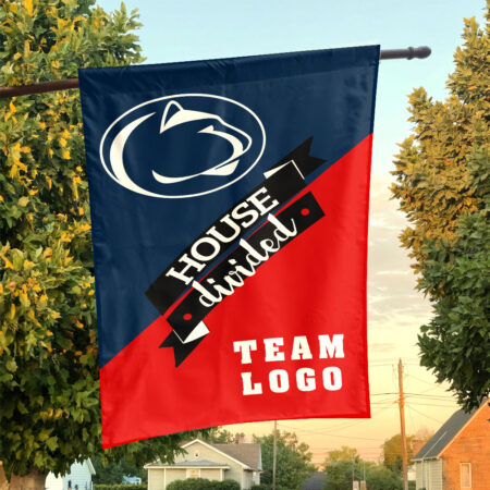 Nittany Lions vs Custom Team House Divided Flag, NCAA Team Flag