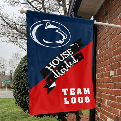 Nittany Lions vs Custom Team House Divided Flag, NCAA Team Flag Nittany Lions vs Custom Team House Divided Flag, NCAA Team Flag
