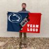 Nittany Lions vs Custom Team House Divided Flag, NCAA Team Flag 2 Nittany Lions vs Custom Team House Divided Flag, NCAA Team Flag