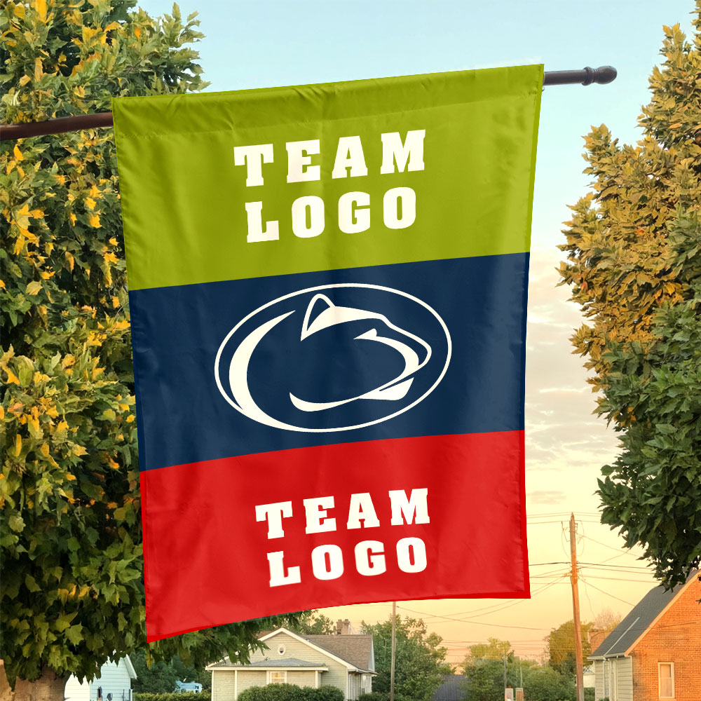 Nittany Lions vs Custom Team House Divided Flag, NCAA Two Team Flag Nittany Lions vs Custom Team House Divided Flag, NCAA Two Team Flag