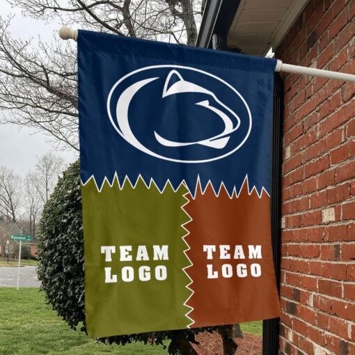 Nittany Lions vs Custom Team House Divided Flag, Personalized Game Day Flag