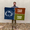 Nittany Lions vs Custom Team House Divided Flag, Personalized Game Day Flag