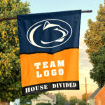 Nittany Lions vs Custom Team House Divided Flag, Personalized House Flag