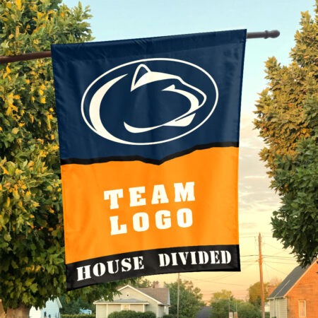 Nittany Lions vs Custom Team House Divided Flag, Personalized House Flag
