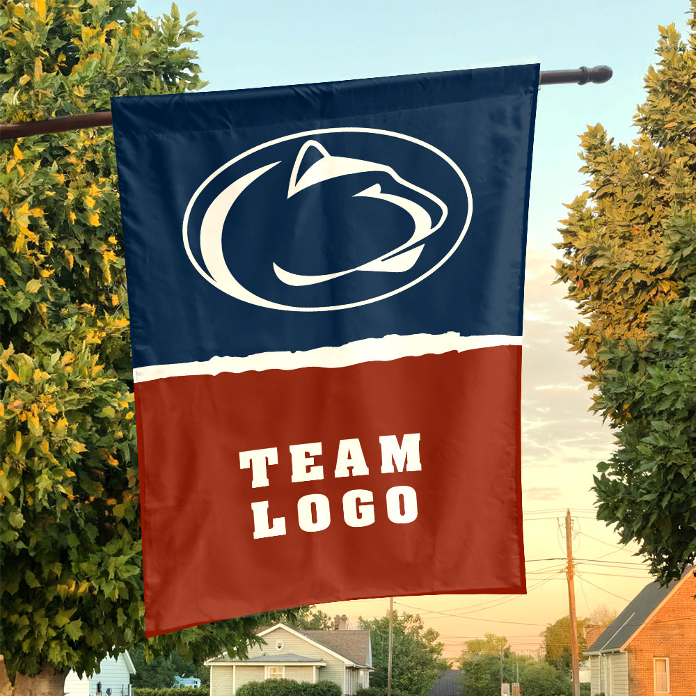 Nittany Lions vs Custom Team House Divided Flag, Personalized NCAA Flag Nittany Lions vs Custom Team House Divided Flag, Personalized NCAA Flag