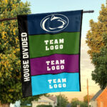Nittany Lions vs Custom Team House Divided Flag, Personalized Rival Flag