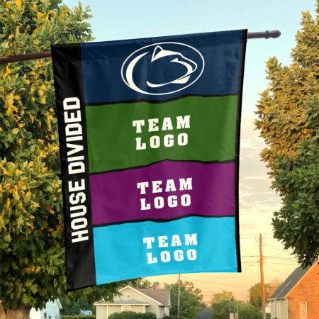 Nittany Lions vs Custom Team House Divided Flag, Personalized Rival Flag