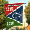 Nittany Lions vs Custom Team House Divided Flag, Personalized Spirit Flag