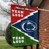 Nittany Lions vs Custom Team House Divided Flag, Personalized Spirit Flag