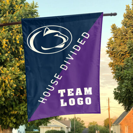 Nittany Lions vs Custom Team House Divided Flag, Personalized Split Flag