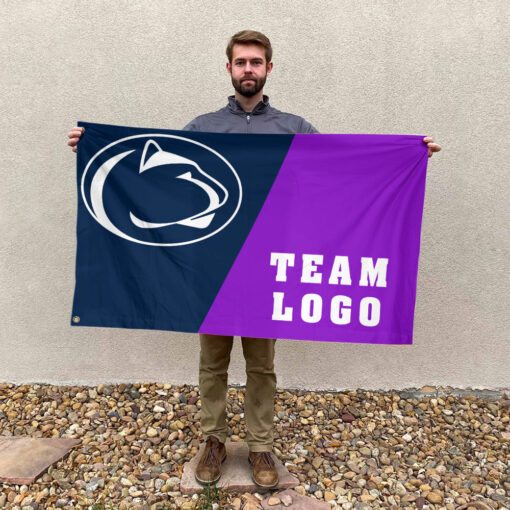 Nittany Lions vs Custom Team House Divided Flag, Personalized Team Flag