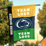Nittany Lions vs Custom Team House Divided Flag, Personalized Two Team Flag
